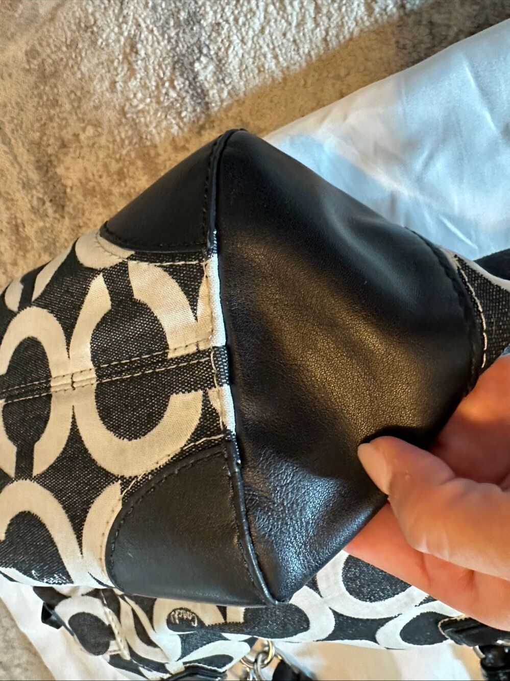 Coach OP Signature Shoulder Purse Tote - Picture 3 of 10
